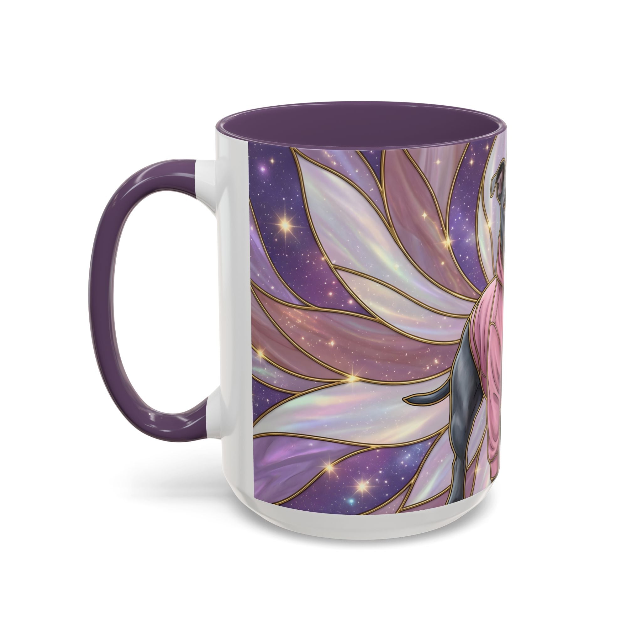 Rose Glow Staffordshire Bull Terrier Stained Glass Style Mug