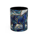 Sapphire Tiger Stained Glass Style Mug