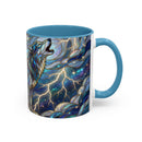 Storm Sky Wolf Stained Glass Style Mug