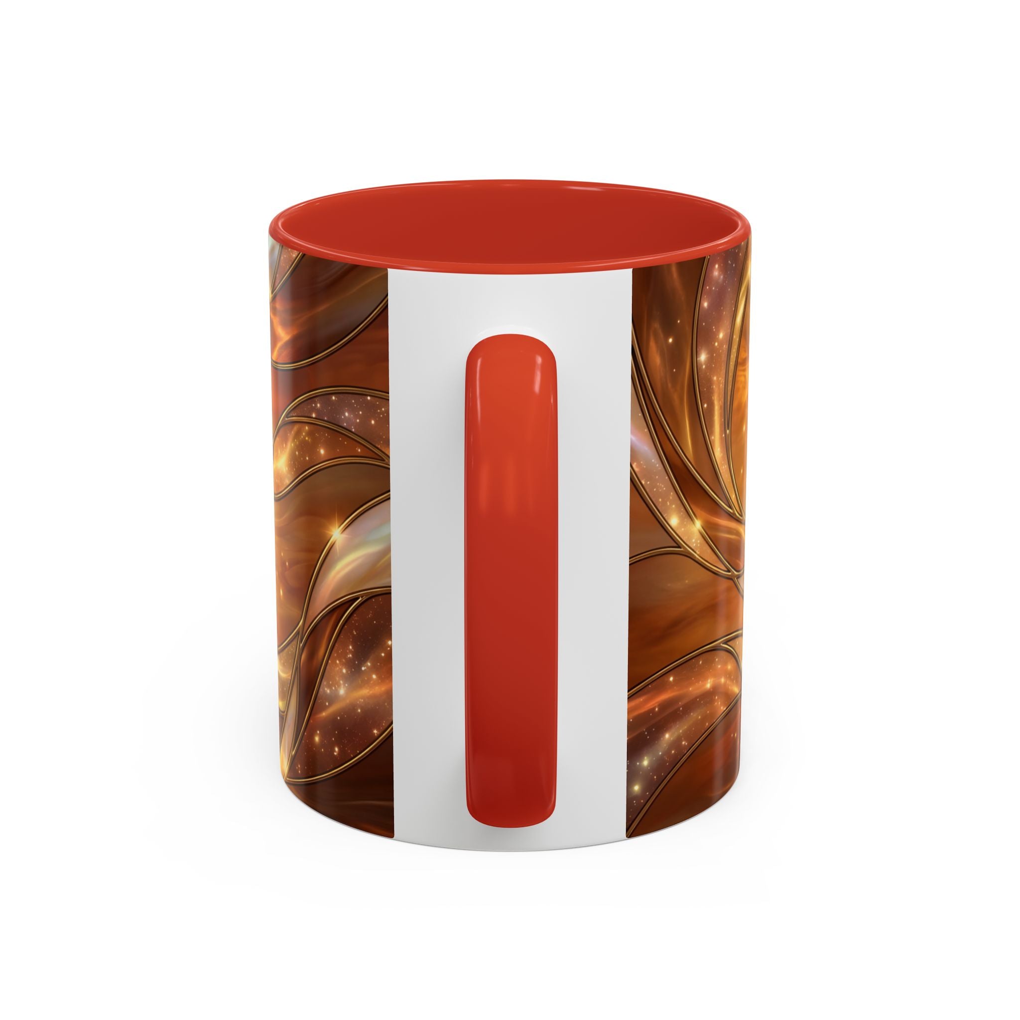 Amber Glow Staffy Stained Glass Style Mug