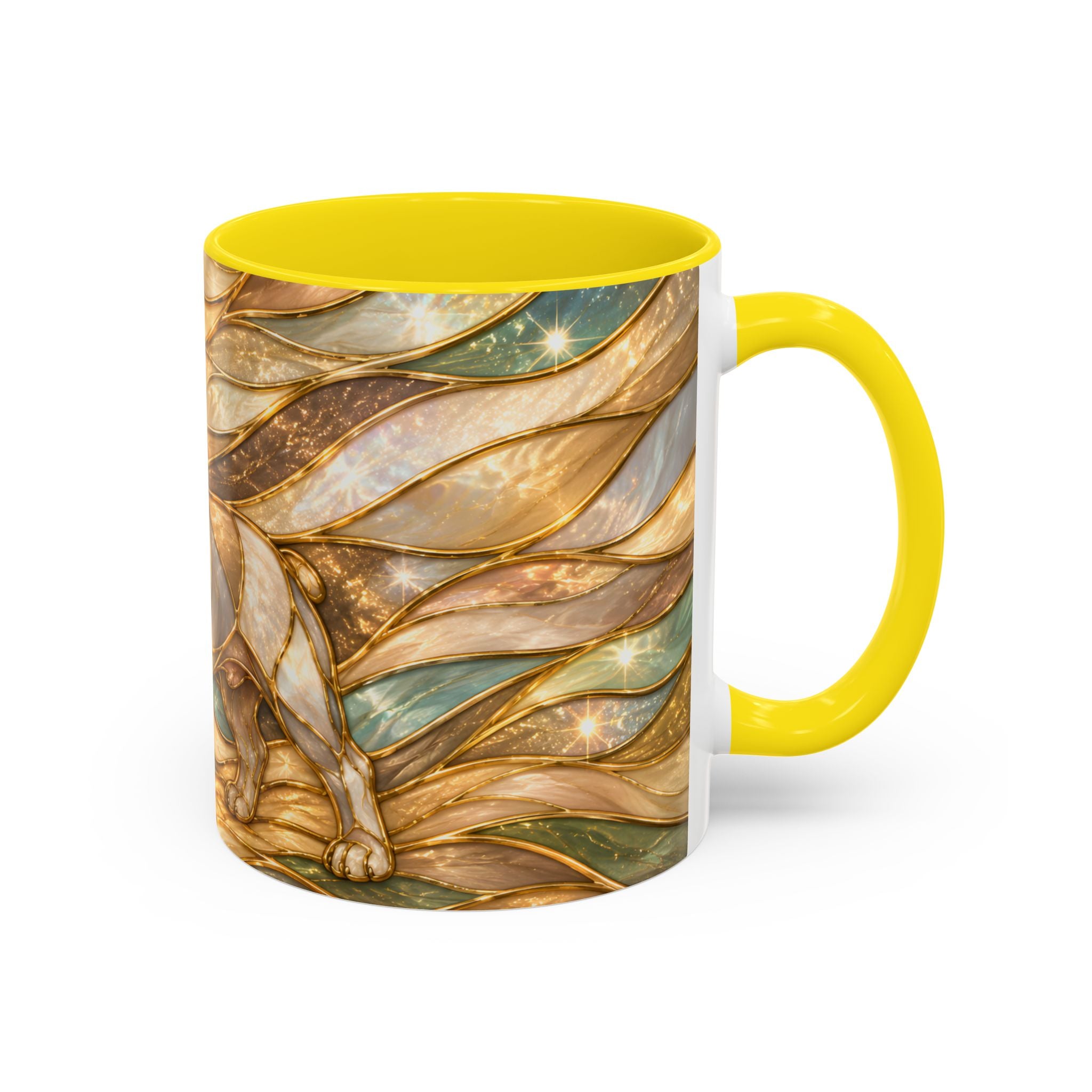 Golden Glow French Bulldog Stained Glass Style Mug