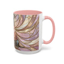 Pink Starlight Staffy Stained Glass Style Mug