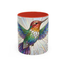Rainbow Hummingbird Stained Glass Style Mug