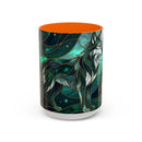 Teal Green Stained Glass Style Mug