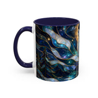 Moonlit Howl Wolf Stained Glass Style Mug