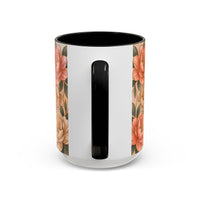 Custom Pet Photo Floral Stained Glass Style Mug