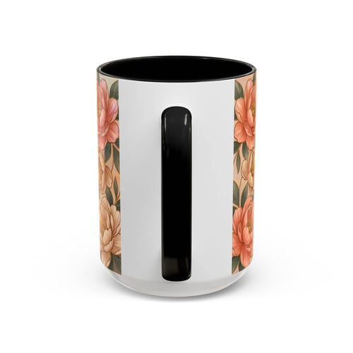 Custom Pet Photo Floral Stained Glass Style Mug
