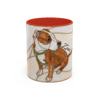 Custom Dog Portrait Stained Glass Style Mug