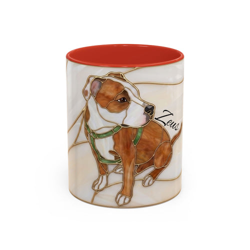 Custom Pet Portrait Stained Glass Style Mug