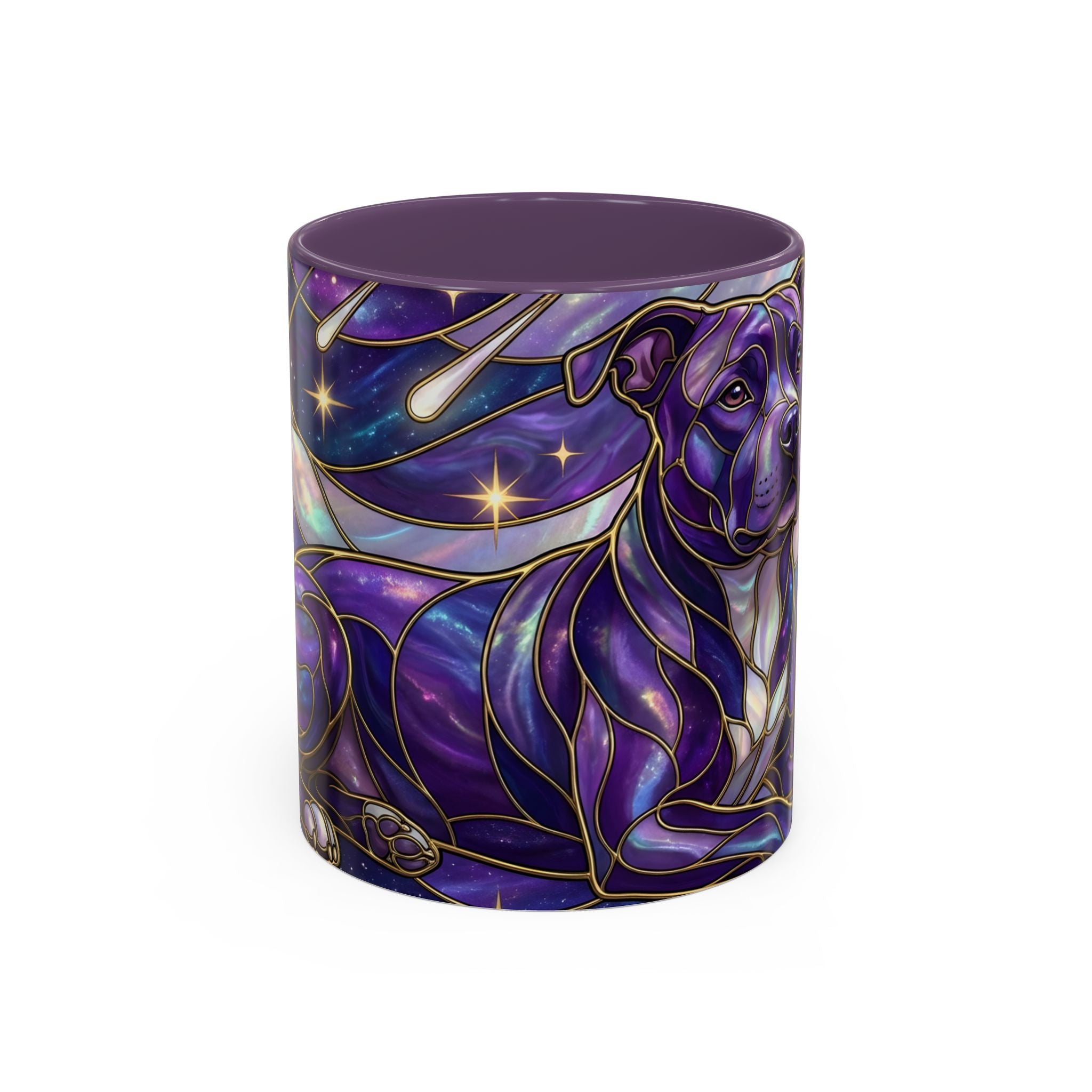Cosmic Glow Staffy Stained Glass Style Mug