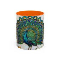 Elegant Peacock Stained Glass Style Mug