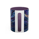 Starlit Lake Wolf Stained Glass Style Mug