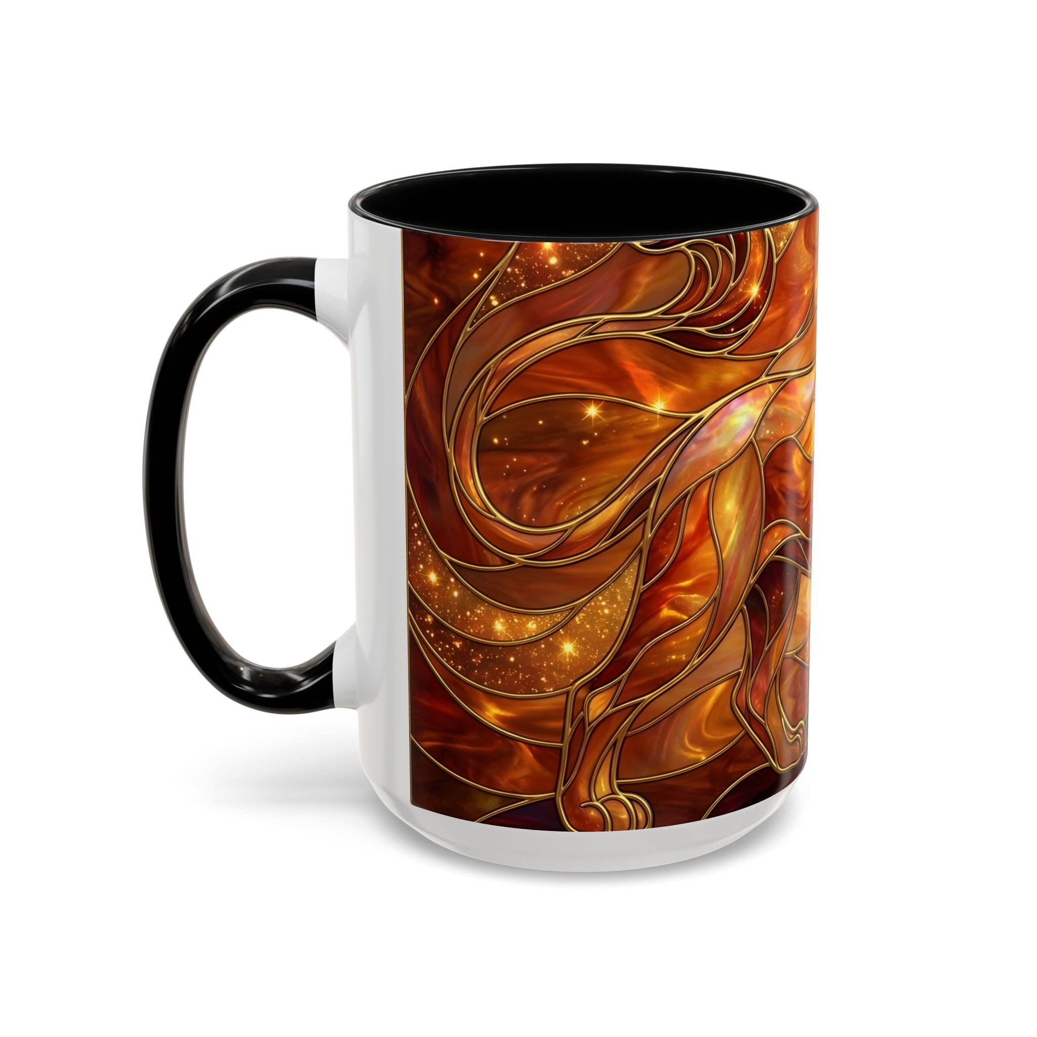 Wildfire Lion Stained Glass Mug