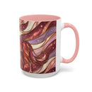 Rose Gold Wolf Stained Glass Style Mug