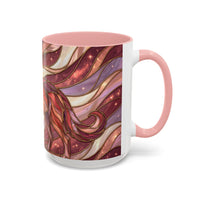Rose Gold Wolf Stained Glass Style Mug