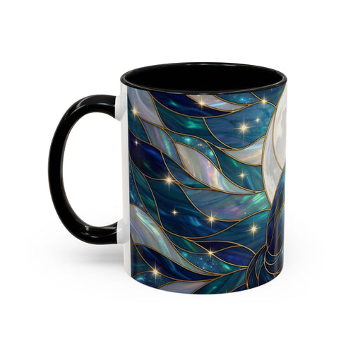 Moonlit Fox Stained Glass Style Mug