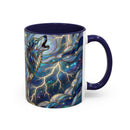 Storm Sky Wolf Stained Glass Style Mug
