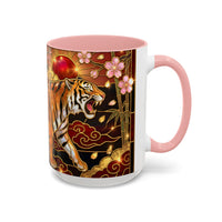 Sakura Tiger Stained Glass Style Mug