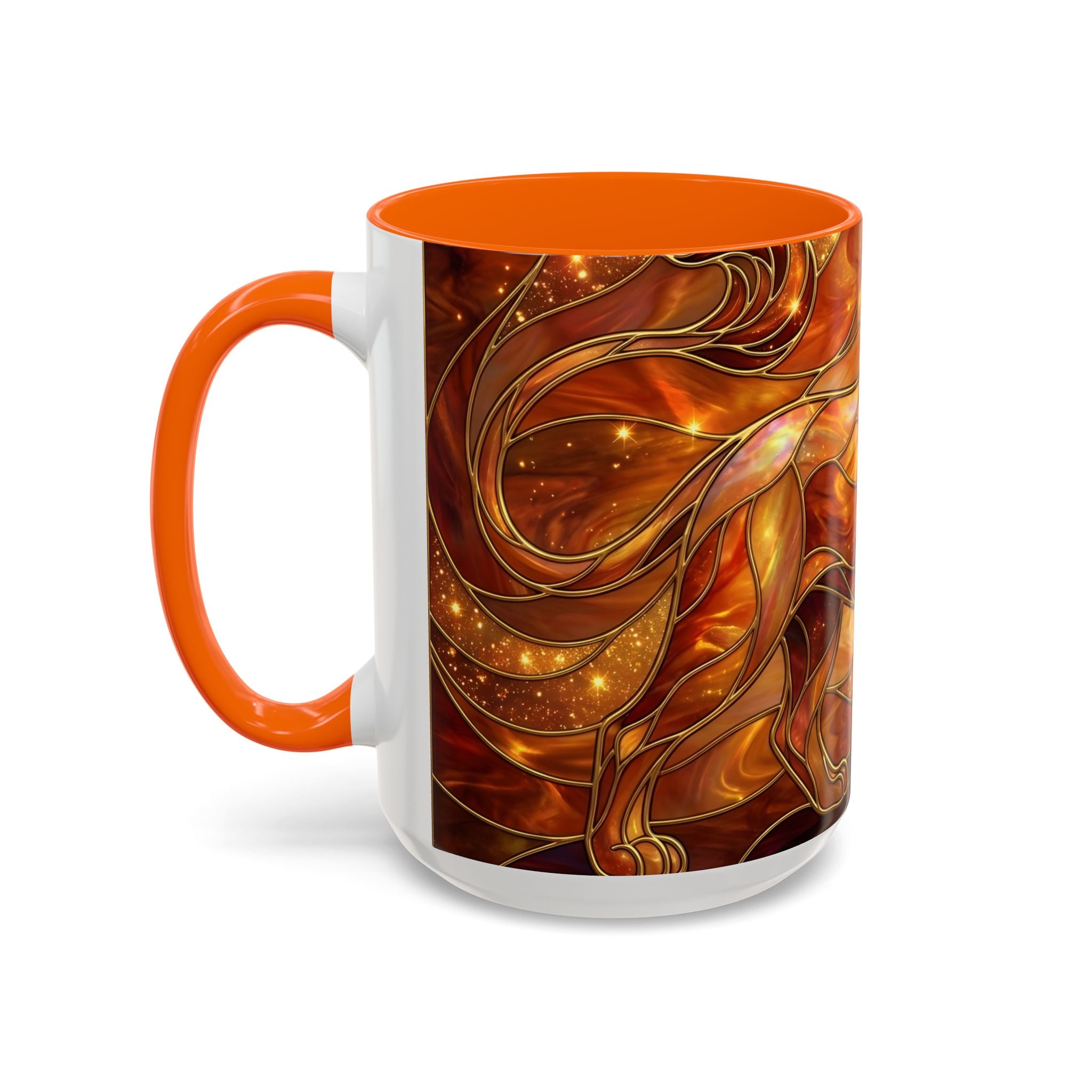 Wildfire Lion Stained Glass Mug