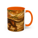 Golden Dachshund Stained Glass Style Mug