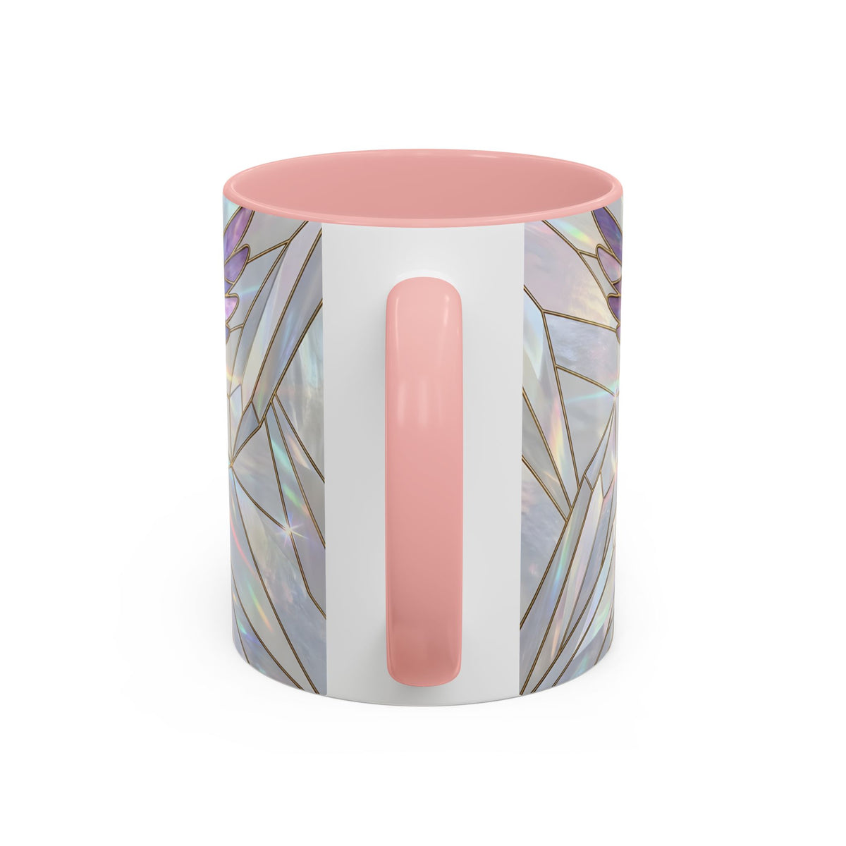 Rainbow Hummingbird Stained Glass Style Mug