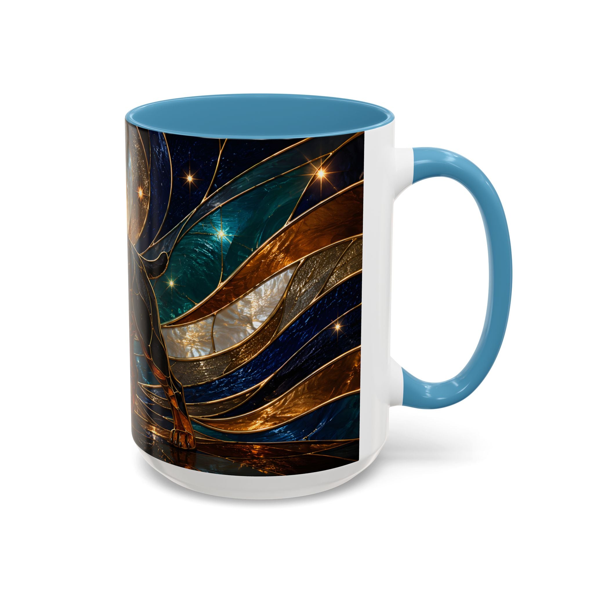 Warm Glow Rottweiler Stained Glass Style Mug