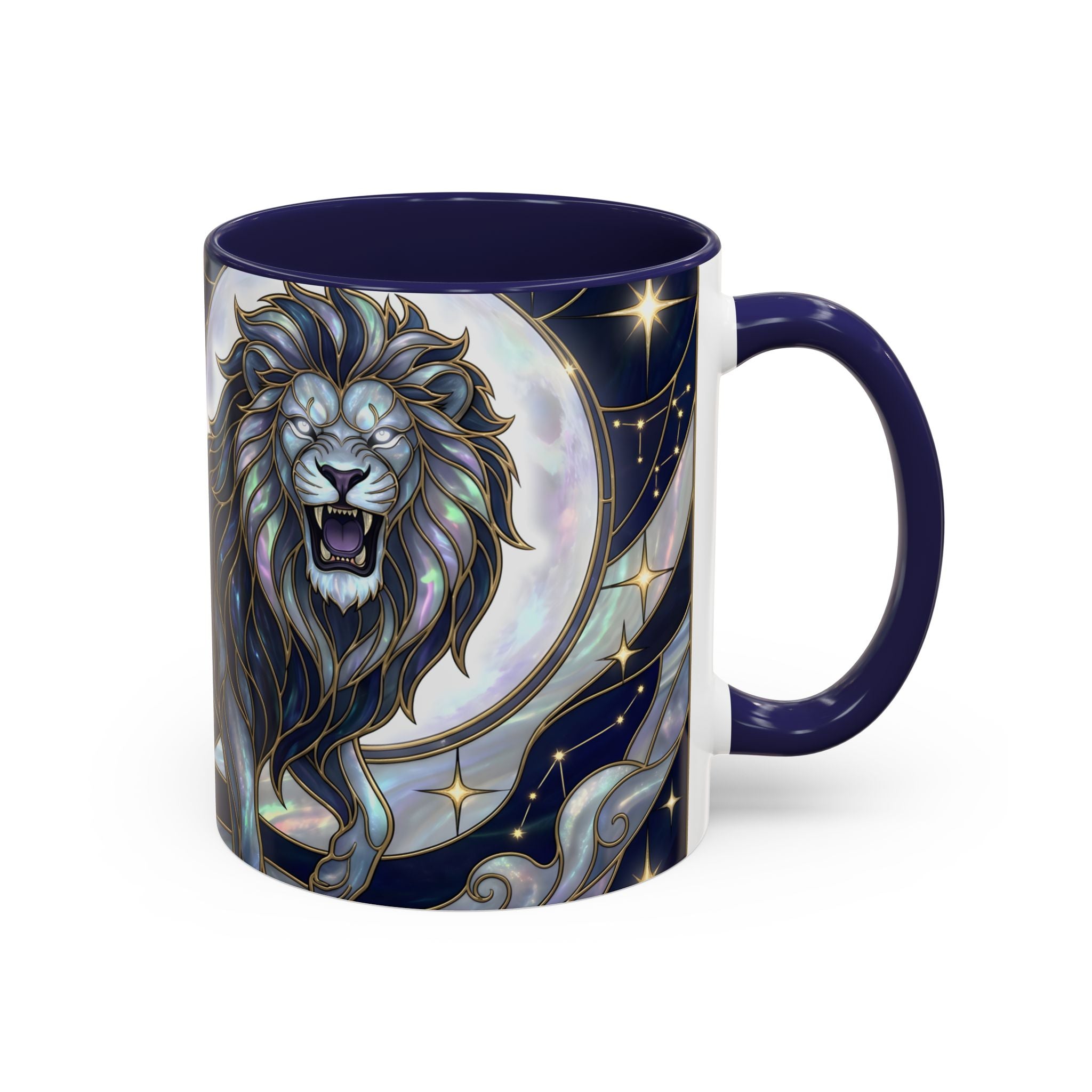 Celestial Lion Stained Glass Style Mug