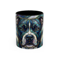 Aurora Glow Staffy Stained Glass Style Mug