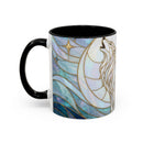 Pearl White Wolf Stained Glass Style Mug