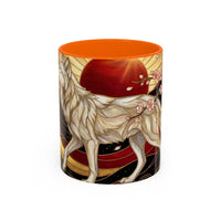 Sakura Wolf Stained Glass Style Mug