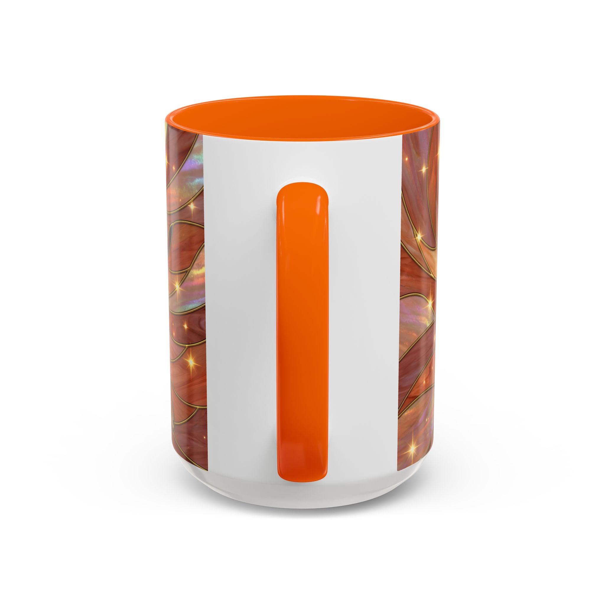 Warm Ember Staffy Stained Glass Style Mug