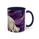 Amethyst Great Pyrenees Stained Glass Style Mug