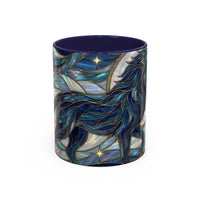 Sapphire Lion Stained Glass Style Mug