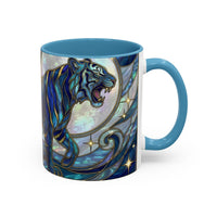 Sapphire Tiger Stained Glass Style Mug