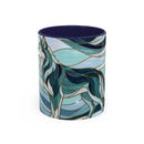Pine Forest Wolf Stained Glass Style Mug