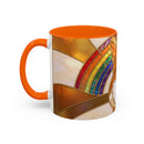 Rainbow Corgi Butt Stained Glass Style Mug