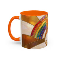 Rainbow Corgi Butt Stained Glass Style Mug