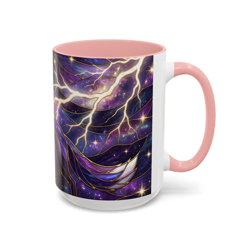 Purple Storm Fox Stained Glass Style Mug