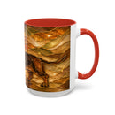 Golden Dachshund Stained Glass Style Mug