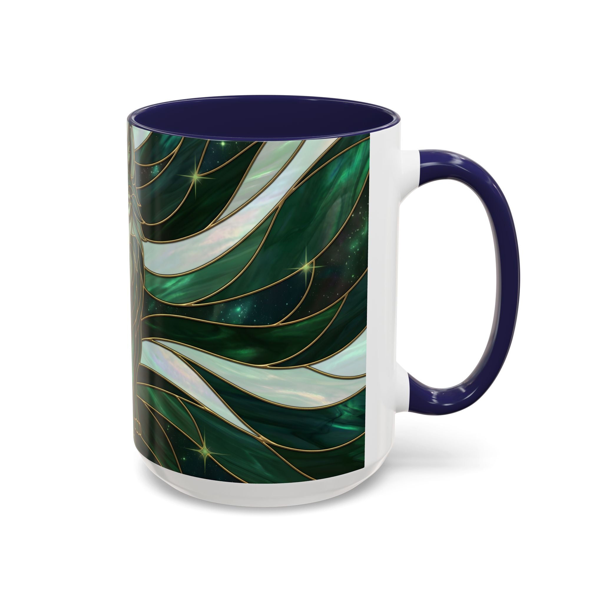 Jade Wolf Stained Glass Style Mug