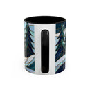 Pine Forest Wolf Stained Glass Style Mug