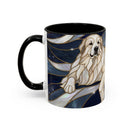 Navy Glow Great Pyrenees Stained Glass Style Mug