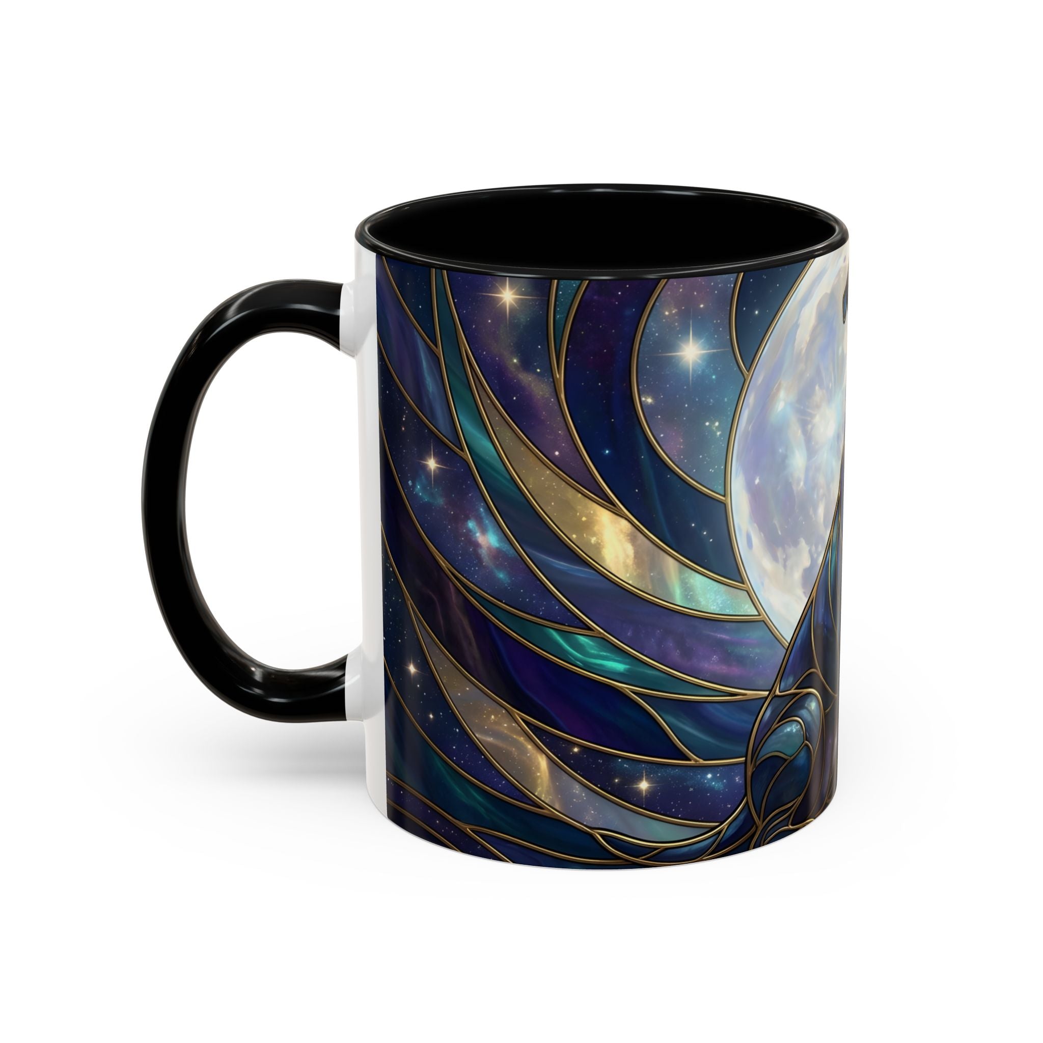 Moonlit Staffordshire Bull Terrier Stained Glass Style Mug