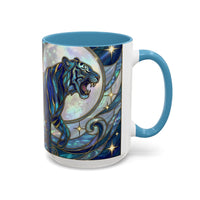 Sapphire Tiger Stained Glass Style Mug