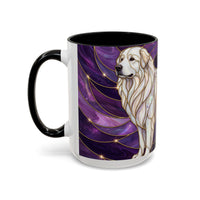 Amethyst Great Pyrenees Stained Glass Style Mug