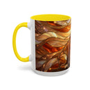 Amber Bulldog Stained Glass Style Mug