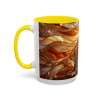 Amber Bulldog Stained Glass Style Mug