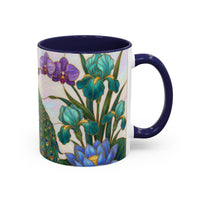 Blooming Peacock Stained Glass Style Mug