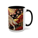 Sakura Wolf Stained Glass Style Mug