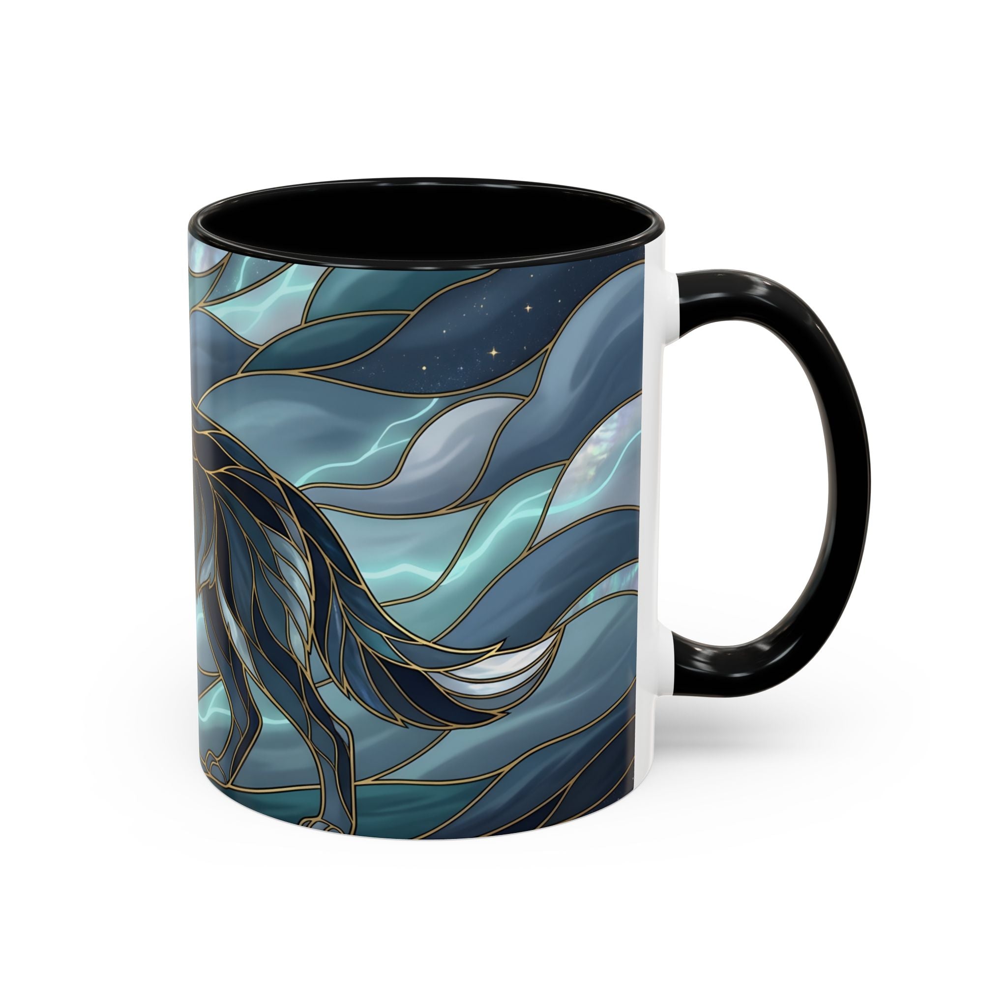 Storm Wolf Stained Glass Style Mug